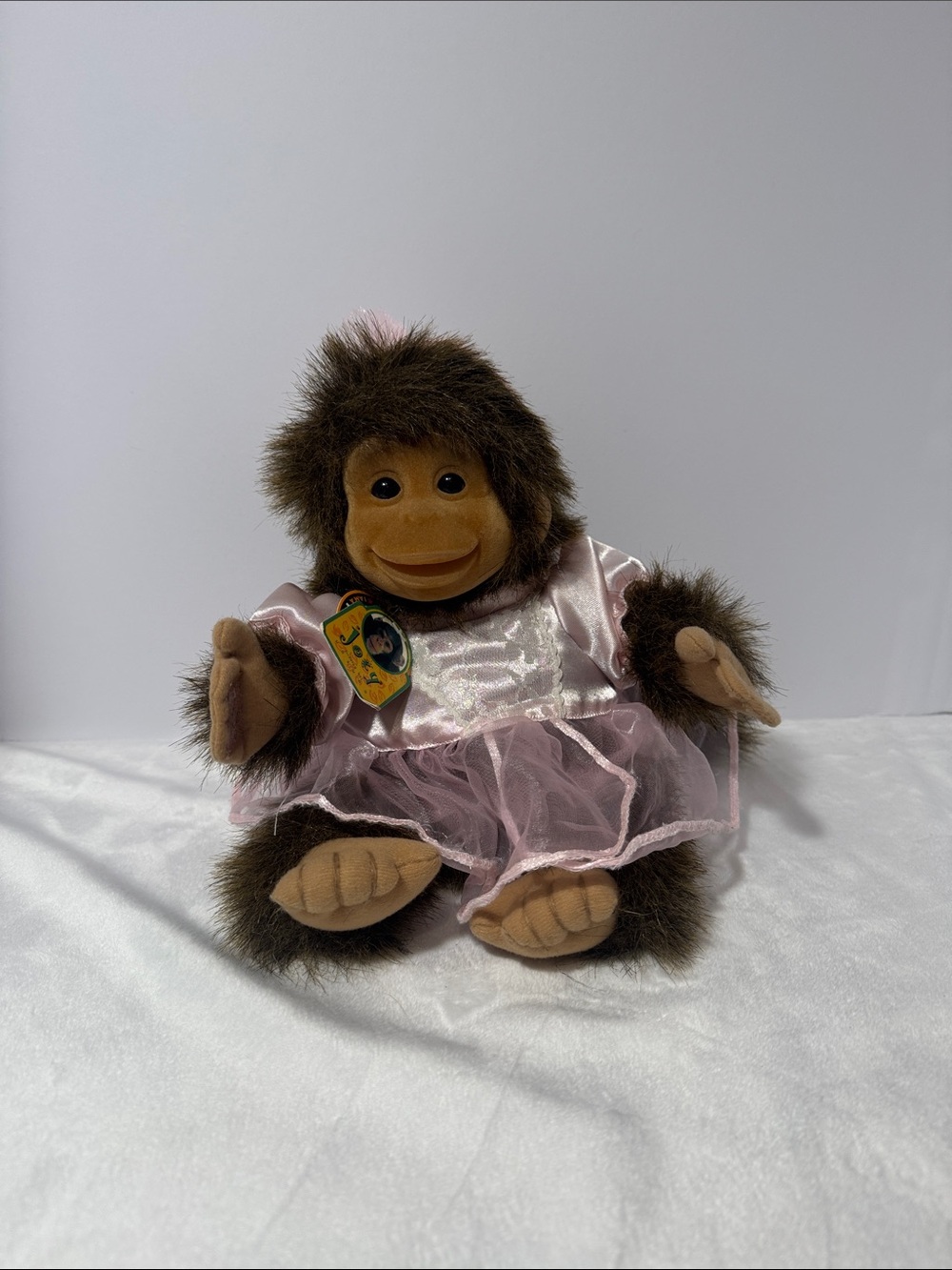 Vintage 1994 Hosung Plush Baby Monkey Joey puppet chimp felted face